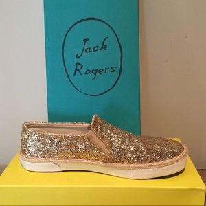 Gold Sparkle Slip-Ons by Jack Rogers